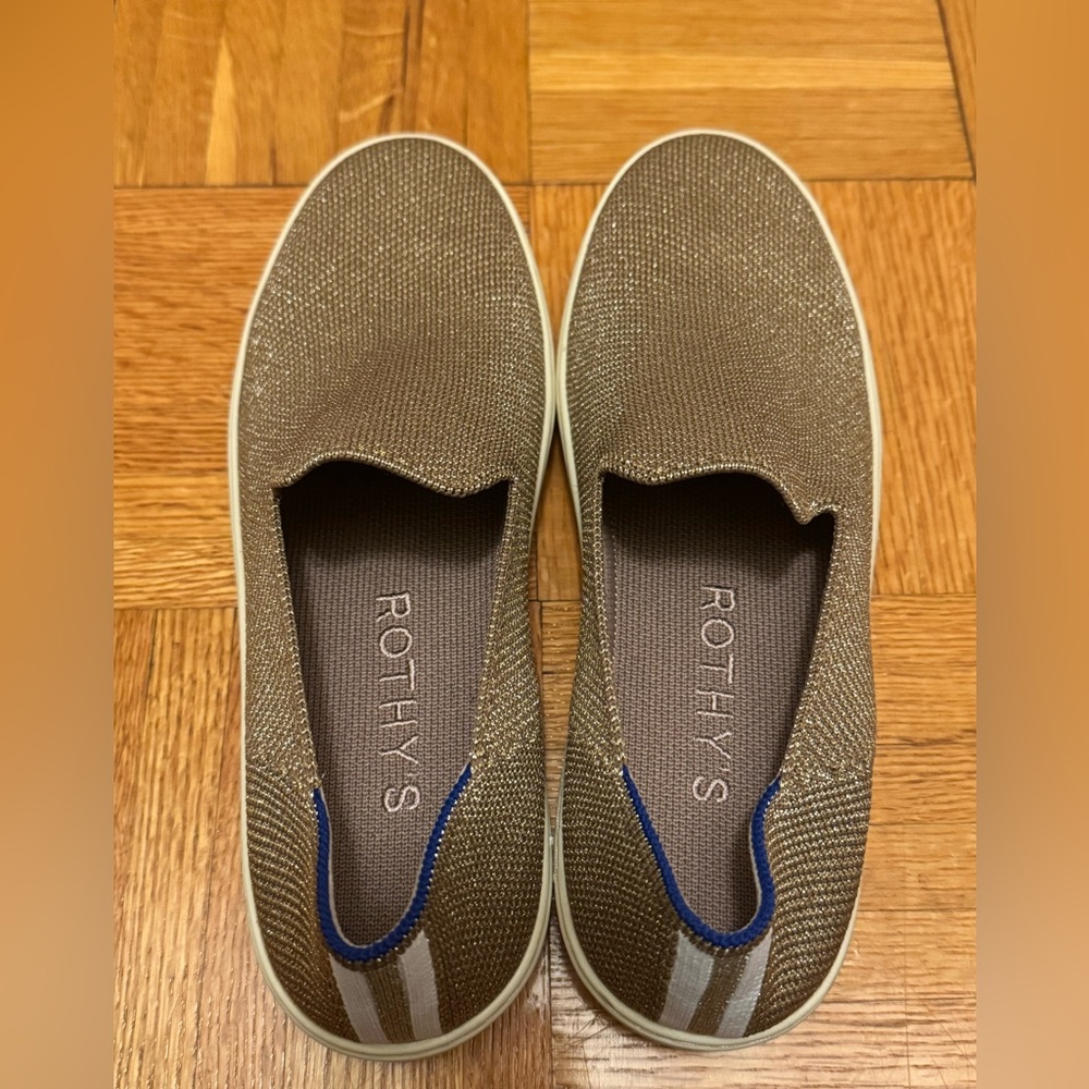 Rothy's Women's Golden-Sparkle Slip-On Sneakers
